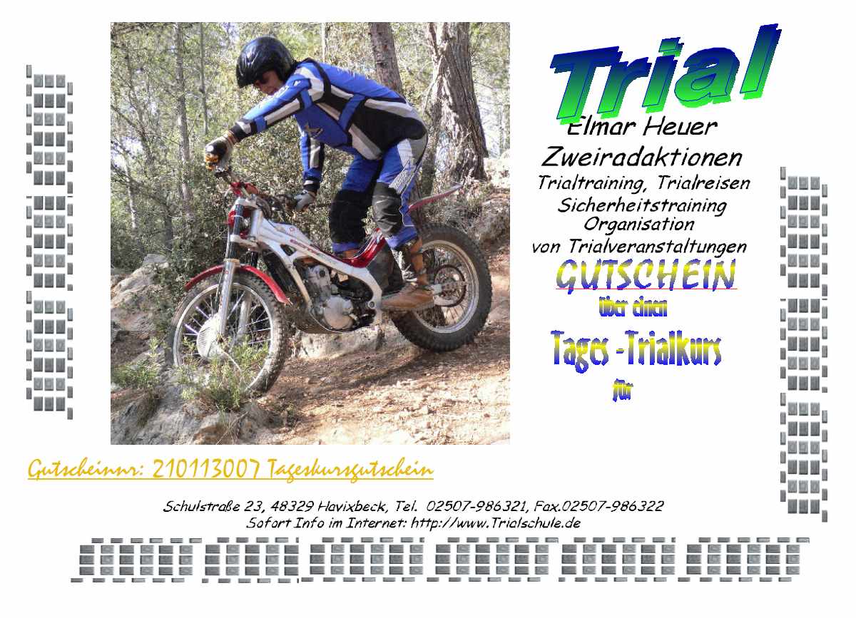 Muster Tagestrialgutschein Foto